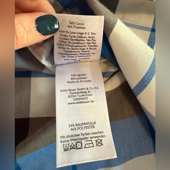 Eddie Bauer NWT Men’s Travex On The Go Poplin Plaid FreeDry Shirt - Picture 6 of 9